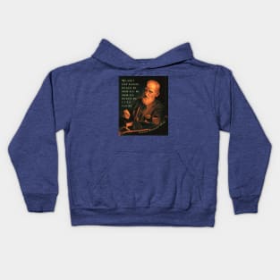 George Bernard Shaw portrait and quote: We don't stop playing because we grow old; We grow old because we stop playing. Kids Hoodie